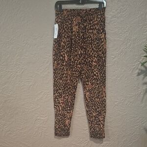 Peyton Jensen Brown and Black Leopard Print High Waist Leggings